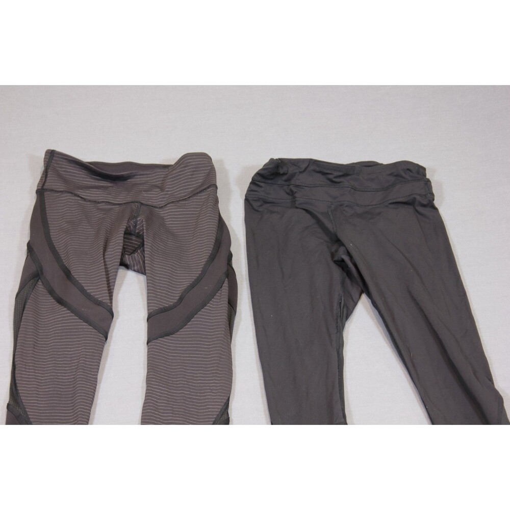 Lululemon Yoga Pants Lot (2 Pair) Size 6 Black and Gray/Black Athletic Legging - Picture 2 of 4